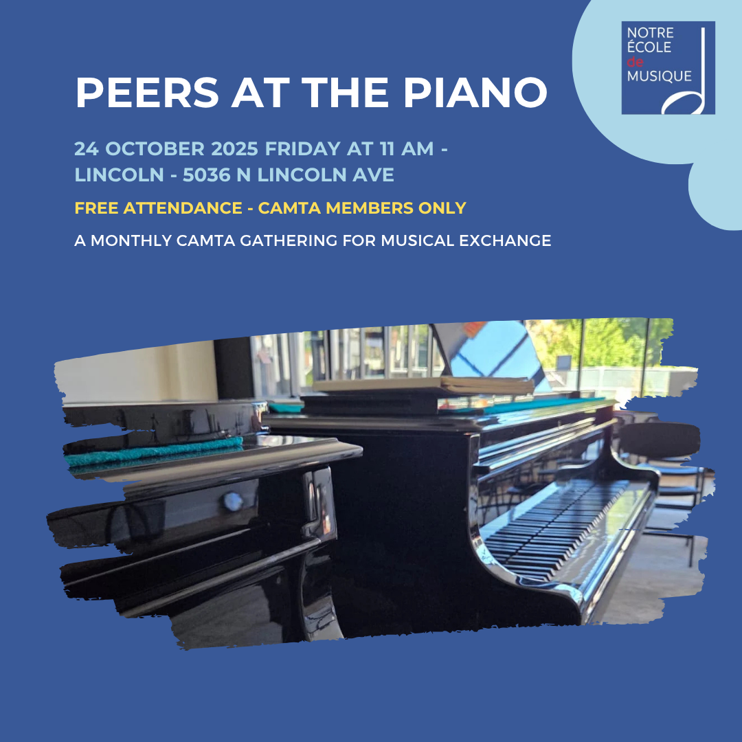 Peers at the Piano – October Session Friday, October 24 at 11:00 AM